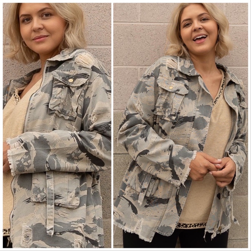 POL PLUS Sweet Camo Twill Jacket - Picture 7 of 12